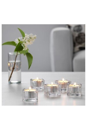 Glasig Tealight Mumluk Cam 5x5 Cm - Ikea