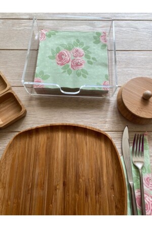 Glass Appearance Transparent Plexiglass Napkin Holder - Byplexiumlaser