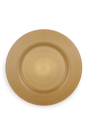 Glass Charger Set Gold 6 Pieces - Fecra
