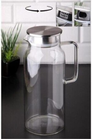 Glass Jug Borosilicate 1 Ltr (FITS IN THE REFRIGERATOR DOOR SHELF) c fz 16 - çerçi
