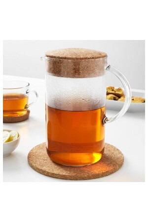 Glass Jug with Cork Lid Height: 21 cm Volume: 1.5 Liters Ikea Glass Water Bottle Transparent 0756564 - IKEA