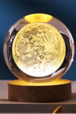 Glass Lamp Moon Space Figured USB Night Light Led Crystal Ball Table Lamp Stylish Design Quality Lamp - Utelips