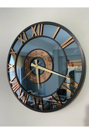 Glass Mirror Wall Clock Roman Numeral 40cm (NOT PLEXY) BD 19 - şen ahşap market
