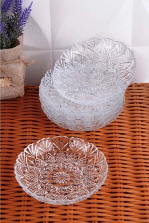 Glass Plate Crystal Model Breakfast Snack Dessert Plate Pack of 6 TYC00139178577 - Doğuş Mutfak