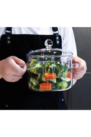Glass Pot 1. 5 Lt Heat-Resistant Glass Pot on the Stove Borosilicate ter-1 - Termisil
