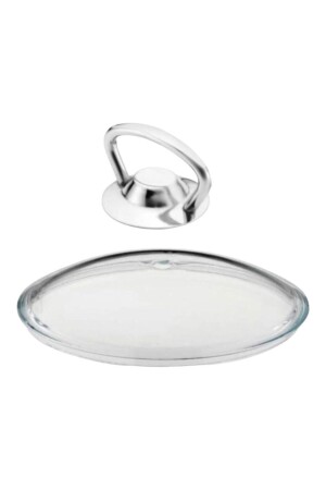 Glass Pot Pan Lid 28 Cm With Metal Handle - Paşabahçe