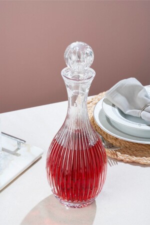 Glass Striped Linea Model Luxury Drop Jug - Glamis