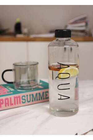Glass Water Bottle 1000 ml CAM0330 - The Mia