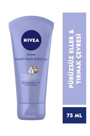 Glättende Hand- und Nagelpflegecreme 75 ml – Handpflege mit Macademia-Öl und Lotusblüte - Nivea