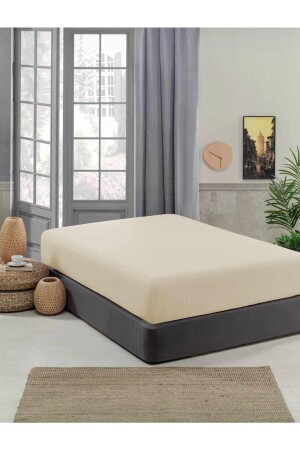 Glattes, bügelbares Bambusgewebe aus gekämmter Baumwolle, elastisches Bettlaken aus Baumwolle Betsey001453 - Sheri Home