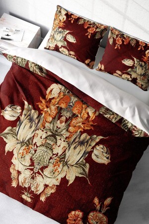 Glazed Bouquet 3D-Bettbezug-Set aus Baumwollsatin für Doppelbetten monohome18221 - Monohome