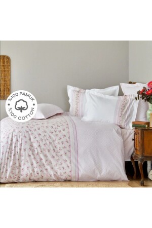Glen Pink Doppelbettbezug-Set TYC00335169293 - Karaca Home
