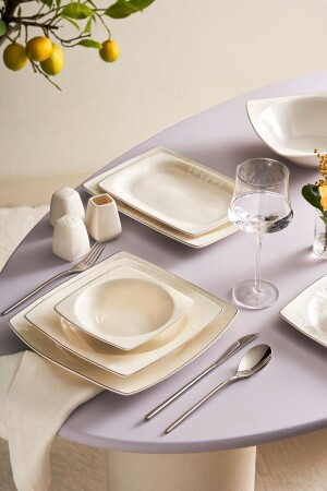 Glint 57 Piece New Bone Dinner Set for 12 People 153. 03. 08. 2795 - Karaca