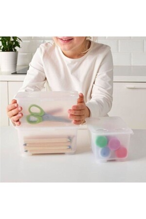 Glıs Box with Lid Transparent 17x10 Cm 3 Pieces - Ikea