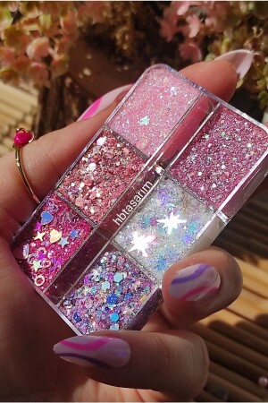 Glitter Far-yüz Ve Vücut Simi Paleti Pembe 4 Parlak Glitter - Hbtasarim