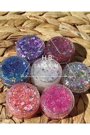 Glitzer-Gel-Lidschatten, Glitzer-Gel-Lidschatten-Set, glänzender Glitzer - Hbtasarim