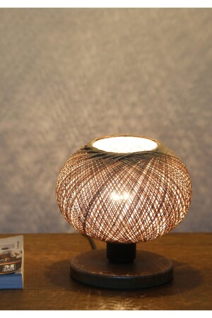 Globe Jute String Wooden Base Lampshade Closely Woven A Quality Headboard AYD-3301 - HOMİNG