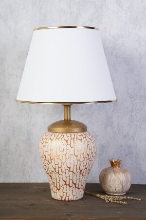 Gloire Handmade Ceramic Lampshade Powder White TM167 - hmydesign
