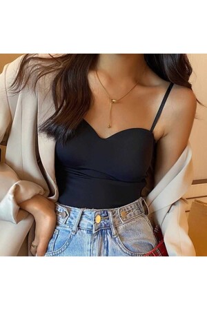Gloplu Askılı Büstiyer Crop Sütyenli Crop Cuplu Büstiyer Açıklama Da Ölçüler Mevcut - Gardiroza