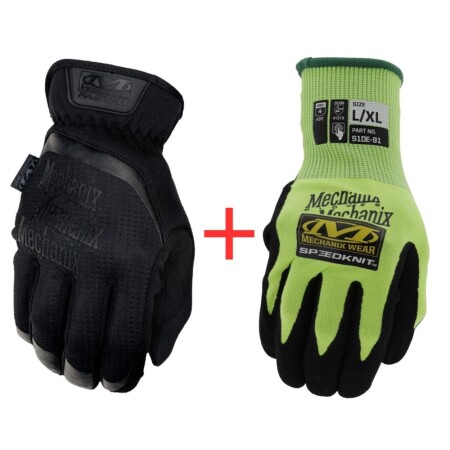 Gloves MECHANIX FastFit, black with Utility attachment - Mechanix Wear