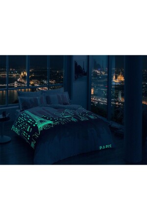 Glow Double Duvet Cover Set - Paris Rose 60183964 - Taç