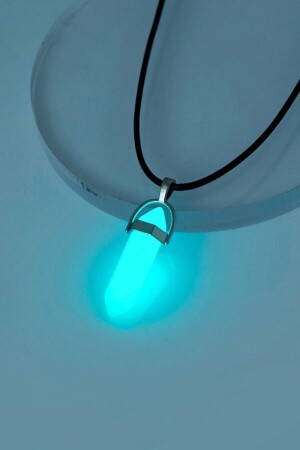 Glow in the Dark Necklace is Recharged with Energy from the Sun Neon Natural Stone - Mıçı