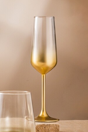 Glow Set mit 2 Champagnergläsern Gold 195 cc - Rakle