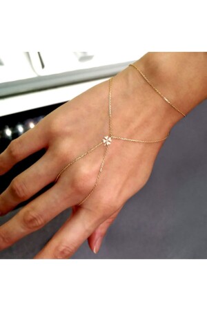 Glücksklee-Shahmaran-Armband aus 14 Karat Gold, 9870210004021 - EnginGold