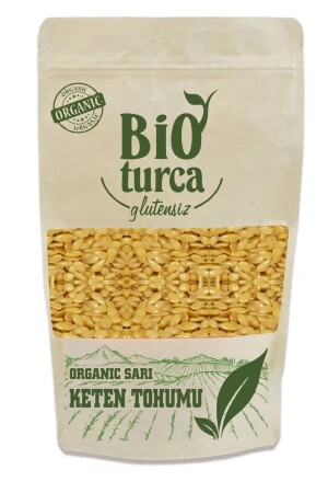 Gluten-Free Organic Yellow Flaxseed 500 G - Bioturca