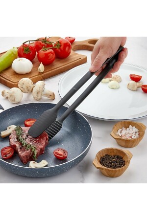 Gnarp Style Serving and Grilling Tongs Fireproof Non-Stick Tongs Non-Slip Barbecue Tongs - Akcakese