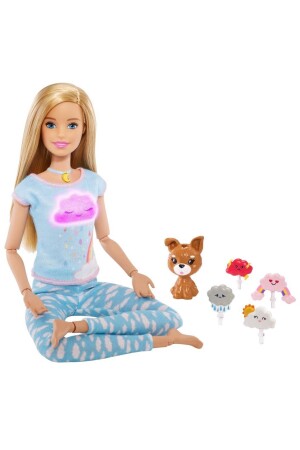 ممارسة التنفس الدمية اليوغا Gnk01 مرخصة مع الضوء 887961872446 - Barbie