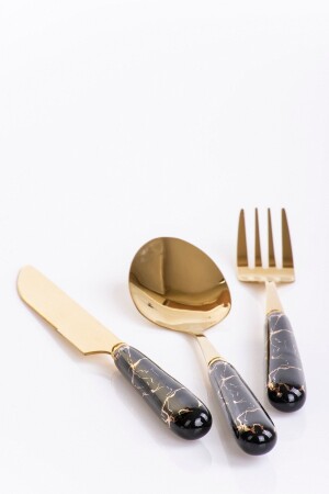 Gold 18 Piece Fork Spoon Knife Set MH434445 - Mukko Home