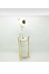 Gold Backup WC Paper Holder Stand, Footed Toilet Paper Holder klnc98 - KILINÇ STORE