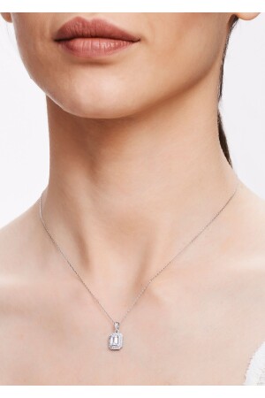 Gold Baguette Necklace KLINTVR01-24627 - Altınbaş