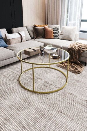 - Gold Berlin Coffee Table 80cm 1001690 - DEKOPRATİK