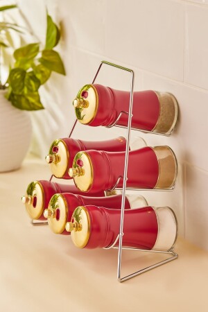 Gold Berry 7 Piece Triangle Glass Spice Set Goldberyucgen - Karaca