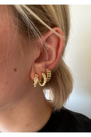 Gold Color 6-Piece Stud Earring Set - Kiligistanbul