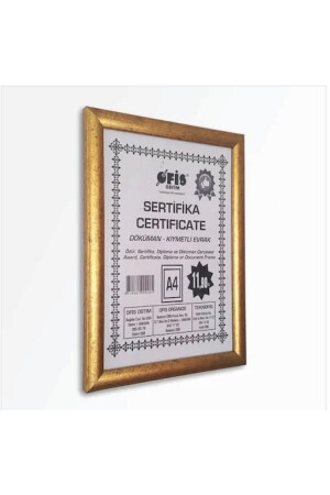 Gold Color A4 Frame PVC Suitable for Hanging on Horizontal and Vertical Walls - Cam
