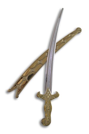 Gold Color Coated Plastic Circumcision Sword - Decoration Product - Puffa