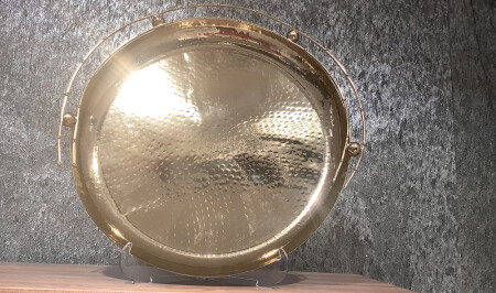 Gold Decorative Plate - 20213 - Cadde Yıldız