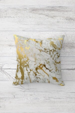 Gold Detail Marble Pattern Double Sided Printed Hidden Zipper Pillow Case Throw Pillow Sofa Pillow Case - On The Clouds