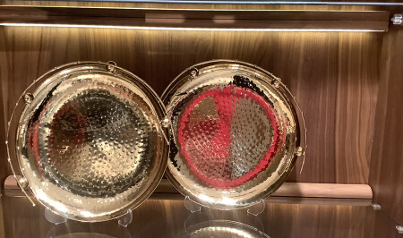 Gold Double Decorative Plate - 20214 - Cadde Yıldız