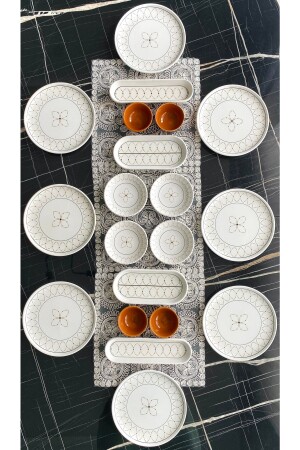 Gold Ellipse 20 Pieces for 8 People - Venüs Home Decoration