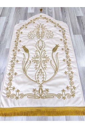 Gold Embroidered Prayer Rug Bride Groom's Bundle Gift Dowry - Ayhanhome