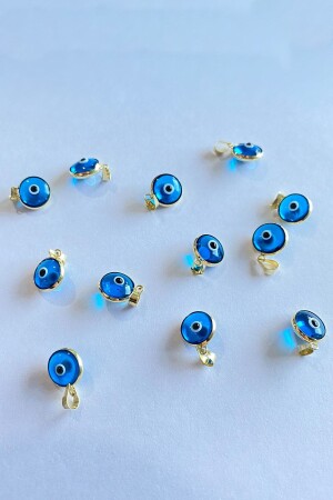 Gold Evil Eye Bead Pendant MMKLY200002 - MOOM MÜCEVHERAT