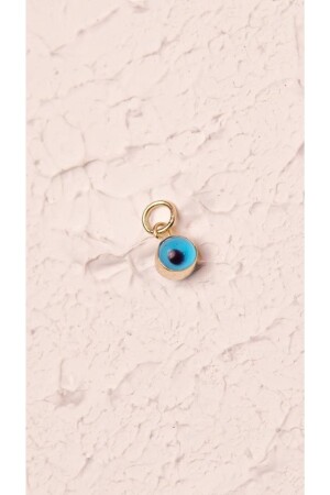Gold Evil Eye Perlen-Augenanhänger NZR48 - Tufanlar Kuyumculuk