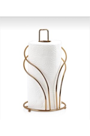 Gold Gold Plated Paper Towel Holder - Napkin Holder - Metal Towel Holder - Swan Model - Castava