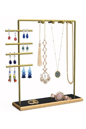 Gold Jewelry Stand - Jewelry - Earring - Bracelet - Necklace Set - Jewelry Cabinet Organizer - Twin Home