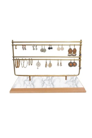 Gold Jewelry Stand - Jewelry - Earring - Bracelet - Necklace Set - Jewelry Cabinet Organizer - Drm Wood