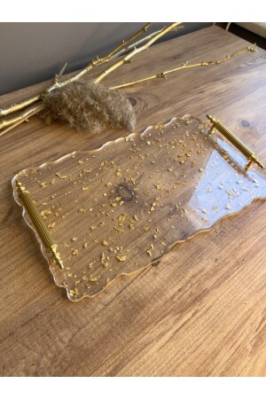 Gold Leaf Presentation Large Size Epoxy Tray TYCRA8A7ON168993135784708 - Sultan Tasarım